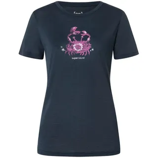 Super.Natural W MRS Crab Tee blueberry/pinky rose/pink dogwood (69H) XS