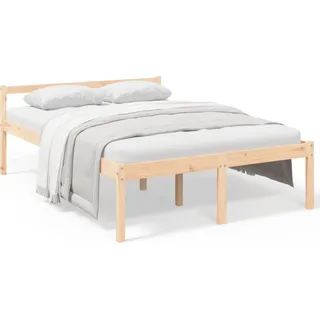 vidaXL Seniorenbett 120x200 cm Massivholz Kiefer - Braun