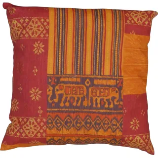 ANGERER Freizeitmöbel GmbH Sofakissen - Zierkissen mit Reißverschluss - Dekokissen Made in Germany (Rot Gemustert)