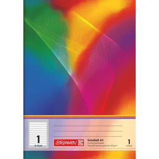 Brunnen 104598102 Schulheft DIN A5, 16 Blatt, einfaches Heft