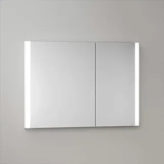 Keuco Royal Metis LED Unterputz-Spiegelschrank 100 x 71 cm, 2 Türen mit Spiegelheizung, asymetrisch