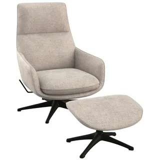 flexlux Drehsessel Marinella, OTTOs Choice, Relaxsessel, Entspannung mit Premium-Komfort, Liegefunktion, drehbar, Fuß schwarz beige|schwarz
