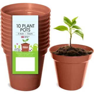 Whitefurze Garten-Blumentopf, plastik, terracotta, 7.5cm Garden Pot (Set of 10)