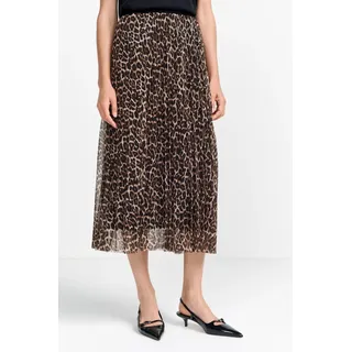 Meshrock RICHROYAL, Damen, Gr. 42, braun (caffee latte), Web, Obermaterial: 95% Polyester, 5% Elasthan, 7/8-Länge, Röcke Meshrock, Mit elatischem Gummibund