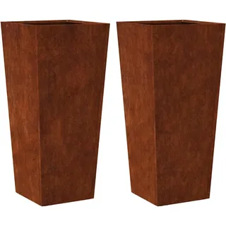 vidaXL Pflanzkübel 2 STK. 35x35x75 cm Wetterfester Stahl