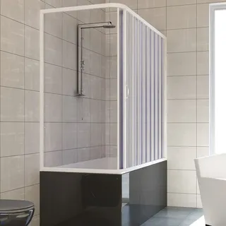 BADEWANNENAUFSATZ BADEWANNEN FALTWAND DUSCHABTRENNUNG FALTTÜR 70X160 NADIA LAT