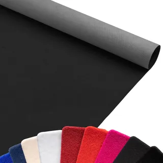 Primaflor Event- und Messeteppich Salsa | 100x150 cm | Anthrazit | 5 mm | Messeteppich Meterware mit Gummirücken | Vlies Teppich | Nadelvlies Bodenbelag für Messe, Event und Publikumsverkehr