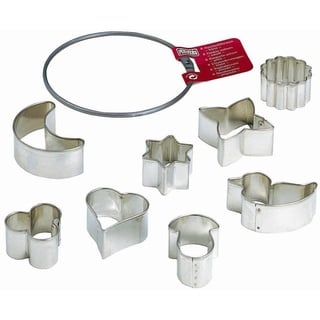 ORIGINAL KAISER Kaiser Ausstechformen- Ring klein 8-teilig, Weihnachten Starter-Set, Keksausstecher, Plätzchen Ausstecher für Kekse, Plätzchen unterschiedliche Größen, Silber