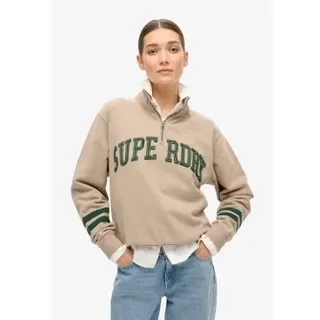 Superdry für Damen. W2012197A Athletic Essentials Applikation Sweatshirt braun (S), Lässig, Baumwolle