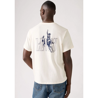 T-Shirt LEVI'S "SS RELAXED FIT TEE", Herren, Gr. S, beige (0pen finish tbd 3), Jersey, Obermaterial: 100% Baumwolle, relaxed fit Po-bedeckend, Rundhals, Shirts T-Shirt, mit Logo Druck