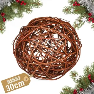 BOGATECO Dekokugel 30 cm | Weidenkugel in 4 Größen | Weidenball Gartenkugel Deko-Kugel für Garten, Balkon und Terrasse