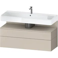 Duravit Qatego Waschtischunterbau, 1 Auszug und 1 Schublade, 1190x470x590mm, Nische Taupe Supermatt, QA4396083, Farbe: Taupe Matt/mit Nischenbeleuchtung