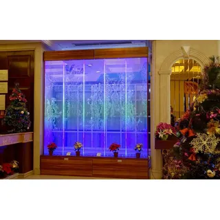 Wandpaneel Wasserblasen LED Wasserwand Design Wasser Wand Beleuchtete 300x300cm - Transparent