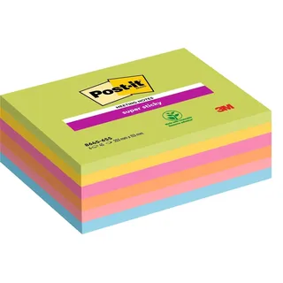 Post-it Post-it® Super Sticky Meeting Notes Haftnotizen extrastark farbsortiert 6 Blöcke