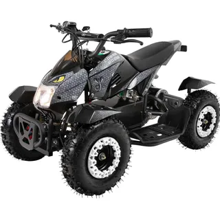 Actionbikes Motors Kinder Quad Elektro ATV Cobra (Grau/Schwarz) | 36 Volt 800 Watt Motor bis 24 km/h | Kinderquad | Pocket Quad | Safety Touch Fußschalter | Für Kinder ab 8 Jahren