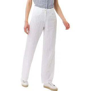 BRAX Damen Style Farina Pure Linen Hose White 27W / 32L
