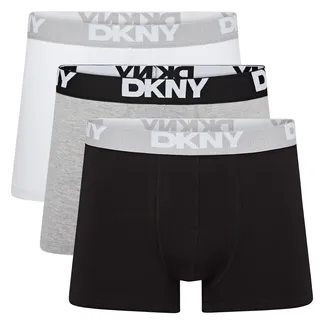DKNY Seattle Boxershorts Herren Multipack | Bequeme Unterhosen Männer aus atmungsaktiver Baumwolle | Elastische Boxershorts ideal Alltag, Sport, Reise | Unterwäsche Herren Trunks