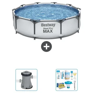 Bestway Steel Pro MAX Rund - 305x76 cm - 3-teilig S22330 - Grau