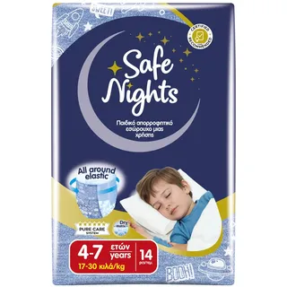 Babylino Safe Nights Boys Pants 4-7 Jahre Windeln 14 St