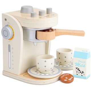 New Classic Toys 10705 Kaffeemaschine, 3 Jahre to 9 Jahre, Weiß, Weis