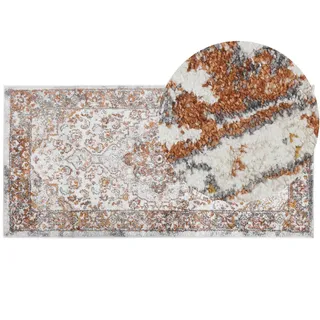 Beliani Vintage-Teppich Vayk 150/80 cm , Beige , Kunststoff , Orientalisch , Rechteckig , 80x150 cm , Teppiche und Böden, Teppiche, Vintageteppiche