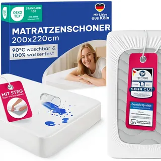 Blumtal® Matratzenschoner 200x220cm - Matratzenschutz 200x220 cm wasserdicht - Oeko-TEX zertifizierter Matratzenschoner 200x220 wasserdicht - knisterfreier Schutz Matratze - Bettschoner 200x220 cm