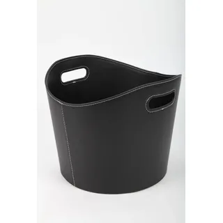 Kaminholz Tragekorb, Holzkorb, Kaminholzkorb, Zeitungskorb aus PU-Kunstleder