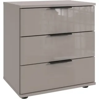 WIMEX Nachtkommode »Saigon« mit 3 Schubladen, wahlweise Glas-oder Spiegelfronten, grau
