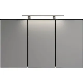 INOSIGN Spiegelschrank »Premont«, (1 St.), Breiter Badspiegel mit 3 Spiegeltüren und 9 Fächern - Soft-Close, schwarz