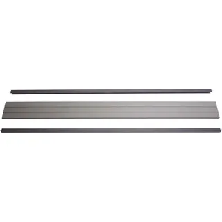 MCW Abschluss-Set für WPC-Sichtschutz Savoie Abschlussprofil Windschutz Alu-Pfosten 180cm Grau