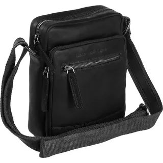The Chesterfield Brand echt Leder Herren Schultertasche Umhängetasche Birmingham schwarz - Schwarz