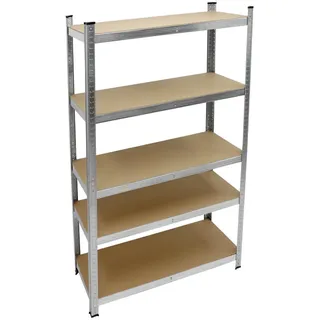 ECD Germany ECD-Germany Lagerregal , Grau , Metall , Rechteckig , 50x200x100 cm , Freizeit & Co, Heimwerken, Werkstatteinrichtung