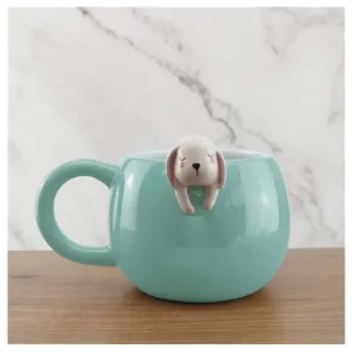 Winkee - Pet Friends Kaffeetasse | Die süße Kaffee-Tasse & Tee-Becher in groß | Cute Coffee Mug | Große Tasse ca. 350 ml | Geschenk für Geburtstag, Einschulung, Weihnachten, Valentinstag