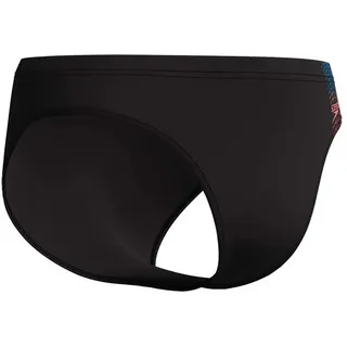 Speedo Medley Logo 7 Cm Badeslip - Black / Neon Coral - UK 36