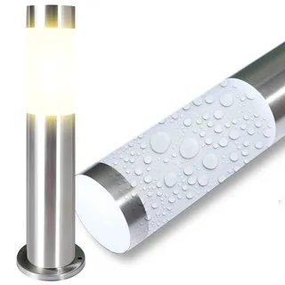 Gartenleuchte Außenleuchte LED 45cm Standleuchte Außen Pollerleuchte Garten Laterne Stehleuchte Wegeleuchte IP44 E27 Edelstahl Retoo