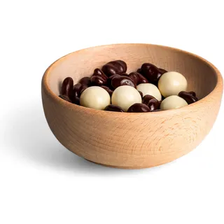 Creative Deco Holzschüssel Holzschale | Unlackiertes Holz Dekoschale | Ø12 x 6 cm | Rund Deko Schale Holz Perfekt für Nüsse und Obst