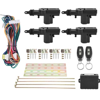 Auto Fernbedienung Zentrale Kit, Universal Autofernbedienung Türschloss Keyless Entry System Türen Zentralverriegelungs System 12V mit LED-Anzeige mit 2 Controllern