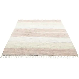 THEKO Stripe Cotton Teppichläufer 120 x 180 cm Beige