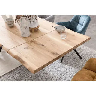 Home Affaire Ansteckplatte HOME AFFAIRE "Hudson", beige (natur), B:100cm H:4cm T:40cm, Massivholz, Ansatztischplatten