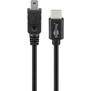goobay USB-C auf Mini-B Adapter 0,5 m Schwarz