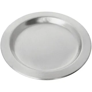 NKlaus Untersetzer Ø 11cm aus Aluminium, Silber matt, rund | Zur Dekoration mit Kerzen, Windlichtern und Stumpenkerzen bei Taufe, Hochzeit und Kommunion; spülmaschinenfest, Höhe: 0,7cm
