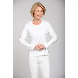 T-Shirt CLARINA "VERENA", Damen, Gr. 46, weiß, Obermaterial: 100% Baumwolle;, unifarben, comfort fit, Rundhals, Shirts T-Shirt, Pima Cotton Interlock