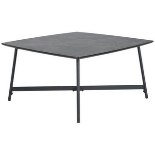 Mid.you Couchtisch , Grau , Metall, Holzwerkstoff , Betonoptik , rechteckig , Rundrohr , 80x80x42 cm , Wohnzimmer, Wohnzimmertische, Couchtische, Couchtische eckig