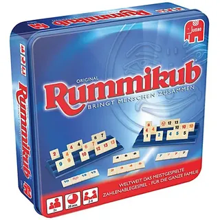 JUMBO Spiele Jumbo Original Rummikub in Metalldose (Deutsch)