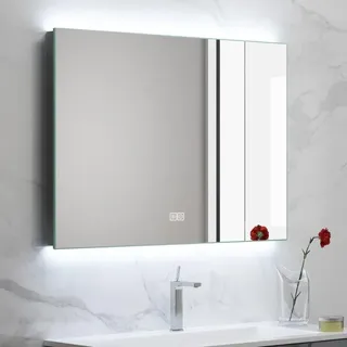 Megabad Profi Collection Living Badspiegel 120 x 60 cm mit LED-Hintergrundbeleuchtung und Spiegelheizung