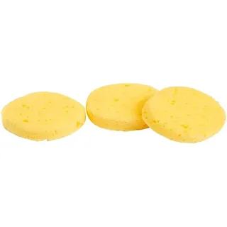 Rayher 3824100 Mal-Schwamm-Set, 3teilig, ca. 7 cm ø, ideal für die Wischtechnik und zum Aufstupfen von Farbe, Gelb