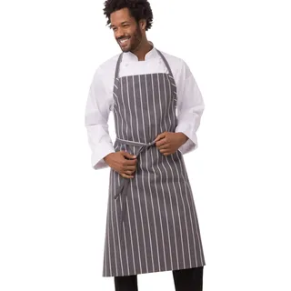Chef Works Unisex Englische Kochschürze, Grau mit Streifen, Einheitsgröße