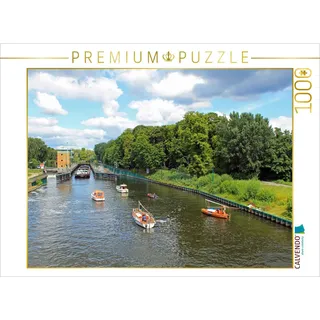 CALVENDO Puzzle Sommer an der Havel-Schleuse in Berlin 1000 Teile Puzzle quer | 1000 Teile Lege-Größe 64x48cm Foto-Puzzle für glückliche Stunden