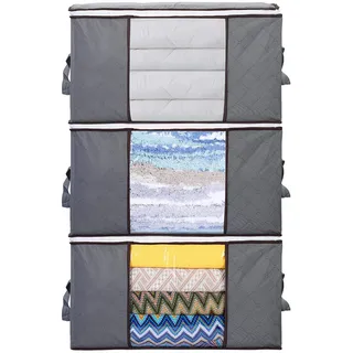 AiQInu Aufbewahrungstasche 60 x 44 x 35 cm 3-tlg. grau