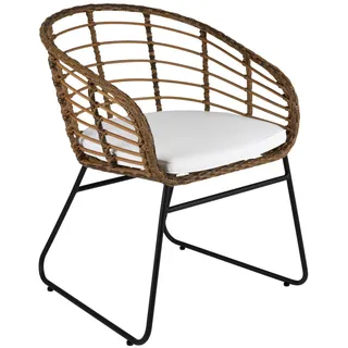 Brafab Covelo Gartensessel inkl. Kissen Aluminium/Rattan